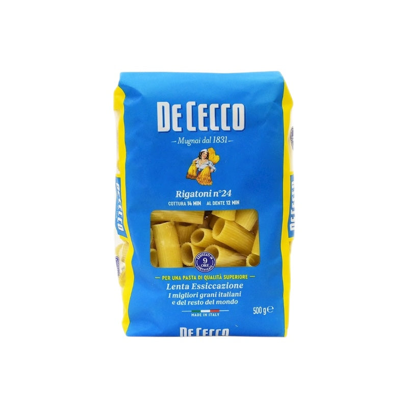 De Cecco Rigatoni Pasta in package - Premium Italian Pasta