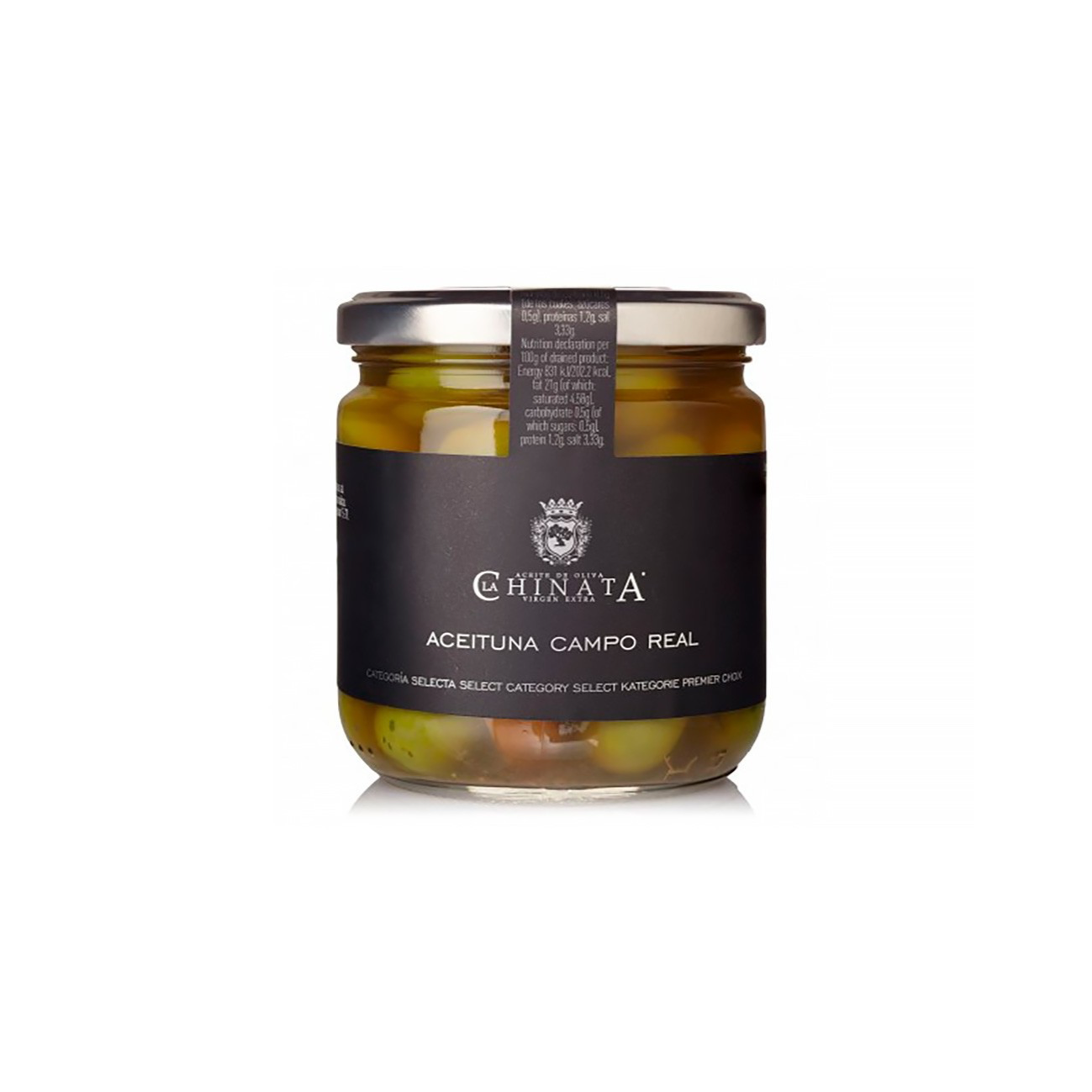 Jar of La Chinata Campo Real Olives 350g