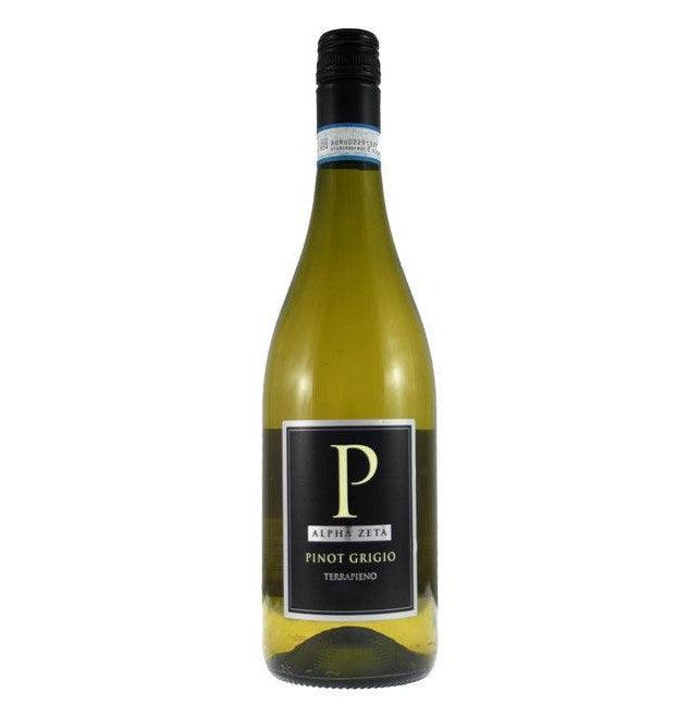 Bottle of Alpha Zeta Pinot Grigio IGP 2020 white wine