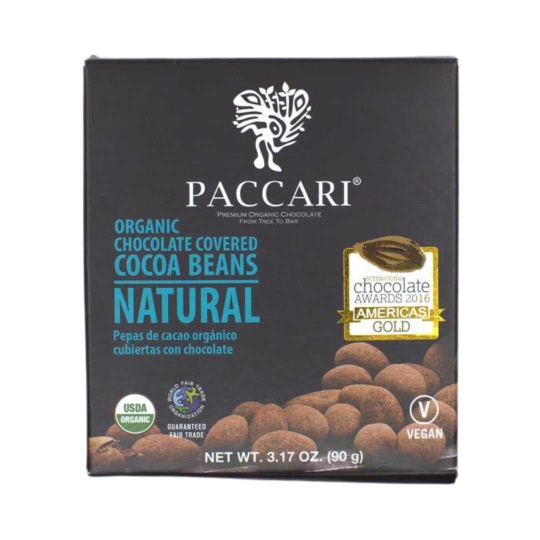 Pack of Paccari Organic Chocolate Covered Cocoa Beans