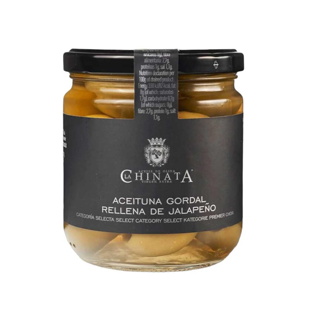 Jar of La Chinata Gordal Olives Stuffed with Jalape?o Pepper