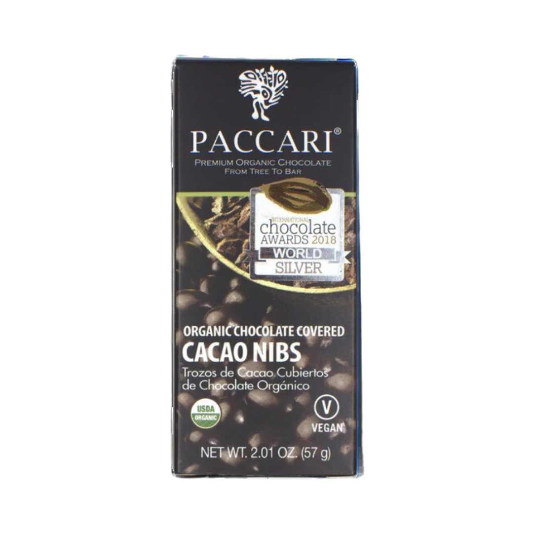 Pack of Paccari Organic Chocolate Covered Cacao Nibs