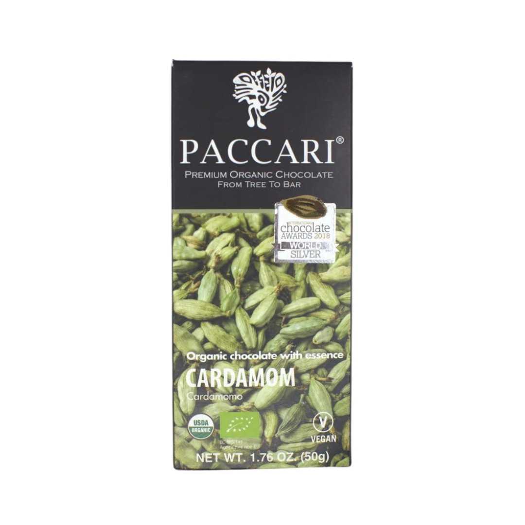Paccari Organic Chocolate Bar 60% Cacao - Cardamom
