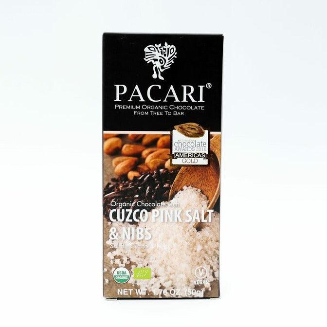 Paccari Organic Chocolate Bar 60% Cacao - Salt & Nibs