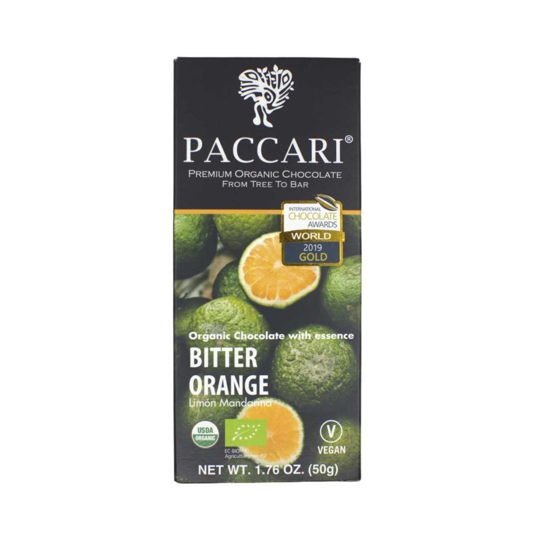Paccari Organic Chocolate Bar 60% Cacao - Bitter Orange