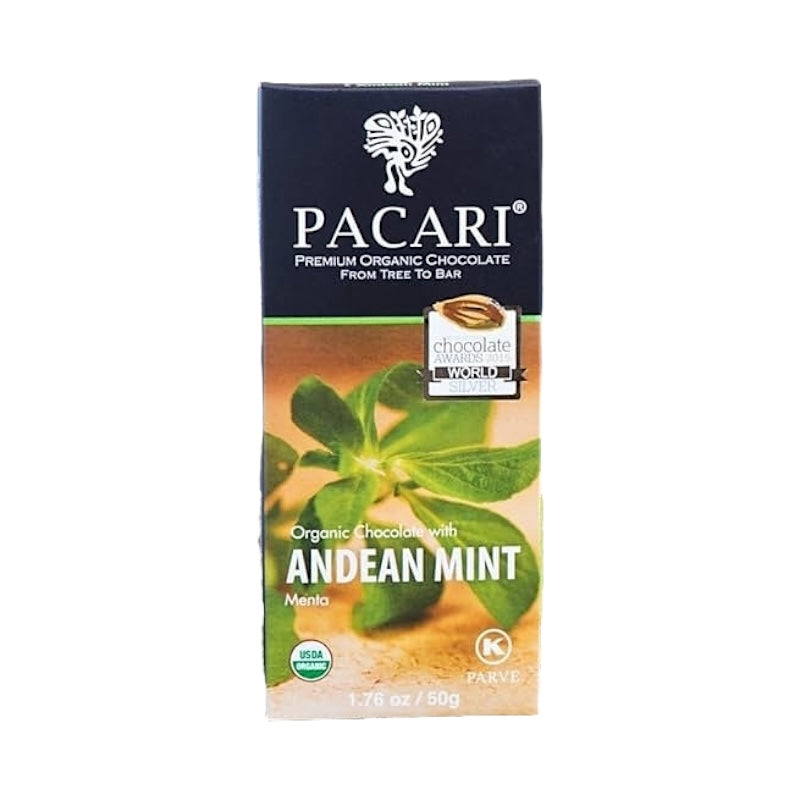 Paccari Organic Chocolate Bar 60% Cacao - Mint