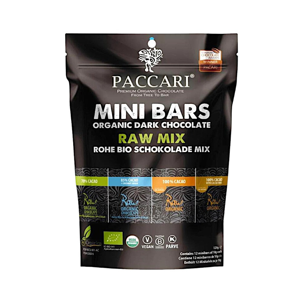 Paccari Organic Chocolate Mini Bars - Raw Mix