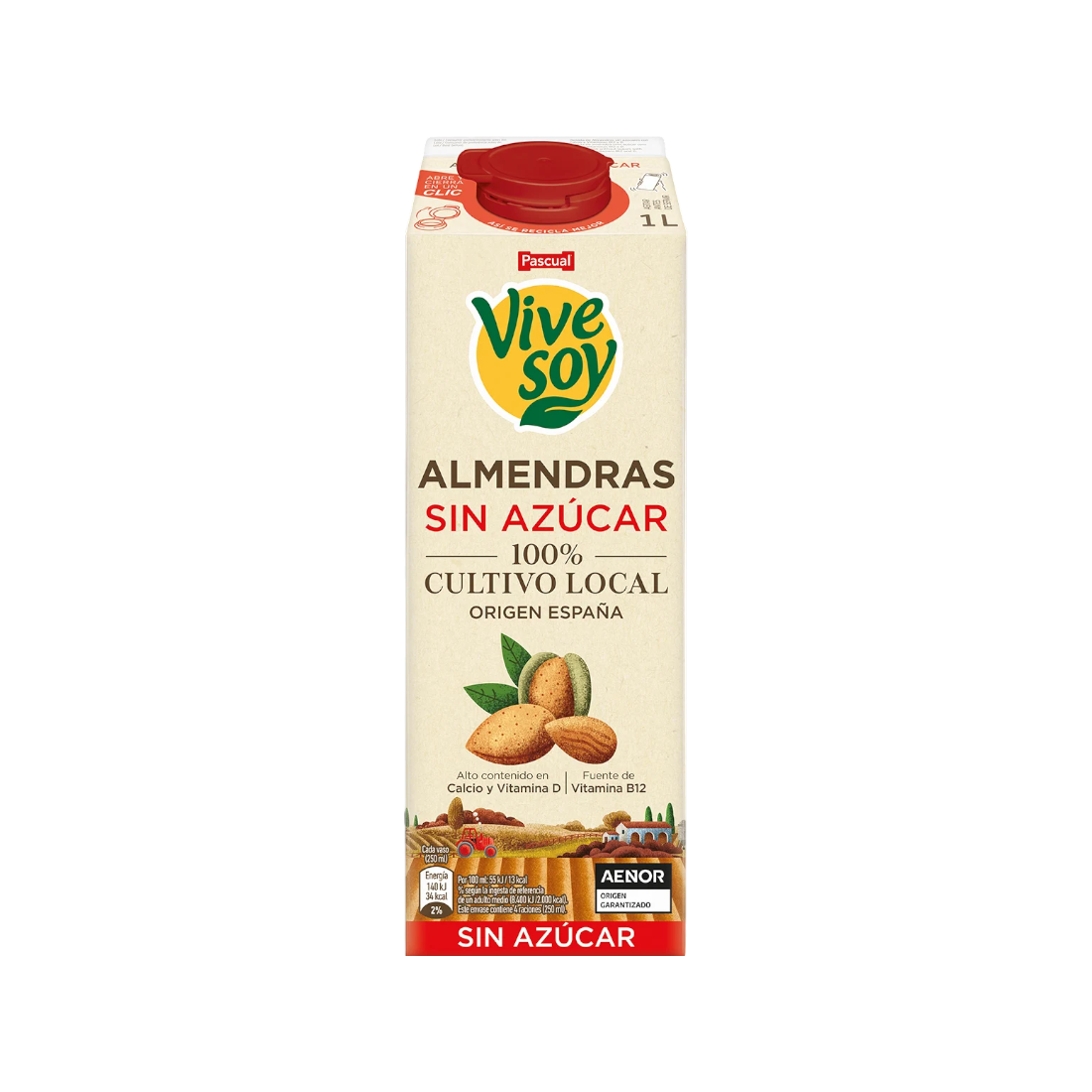 Vivesoy Sugar Free Mixed Nut Milk 1L carton from Spain