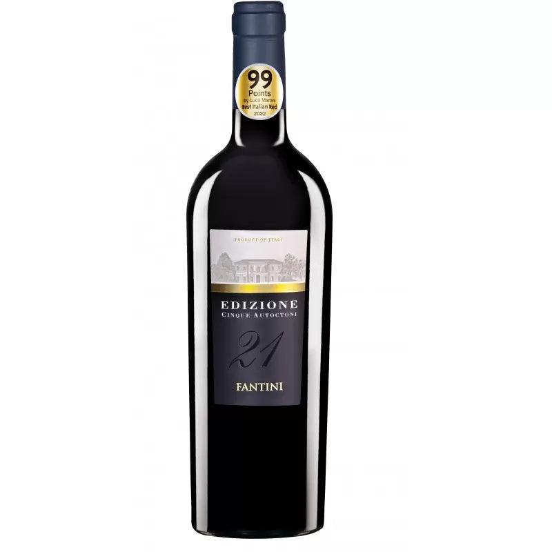Bottle of Fantini Edizione 21 2019 red wine