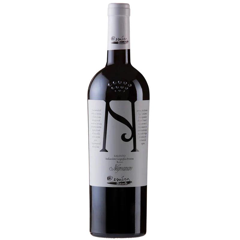 Bottle of Tenute Emera Negroamaro 2019 red wine