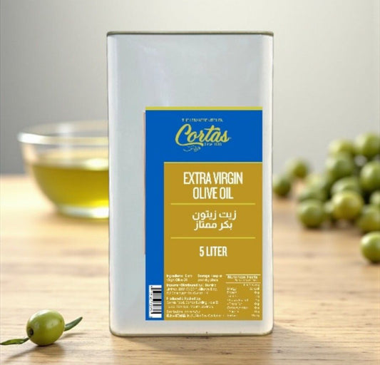 Cortas Extra Virgin Olive Oil 5L | Cold Pressed | Premium Lebanon Olives