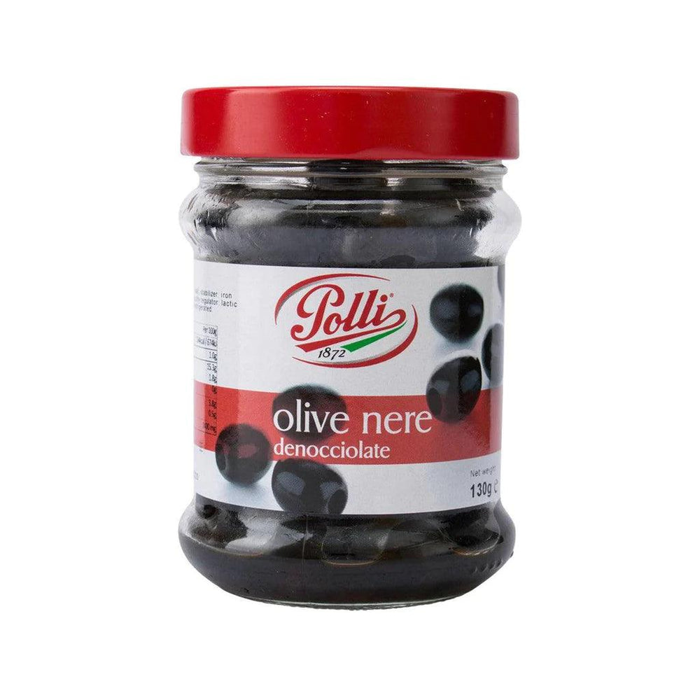 Pitted Black Olives 130G 'Polli' - Nominal Ltd.